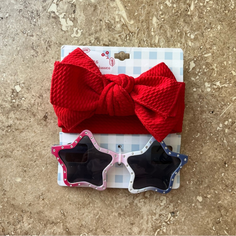 0-12 months headband & sunglass combo